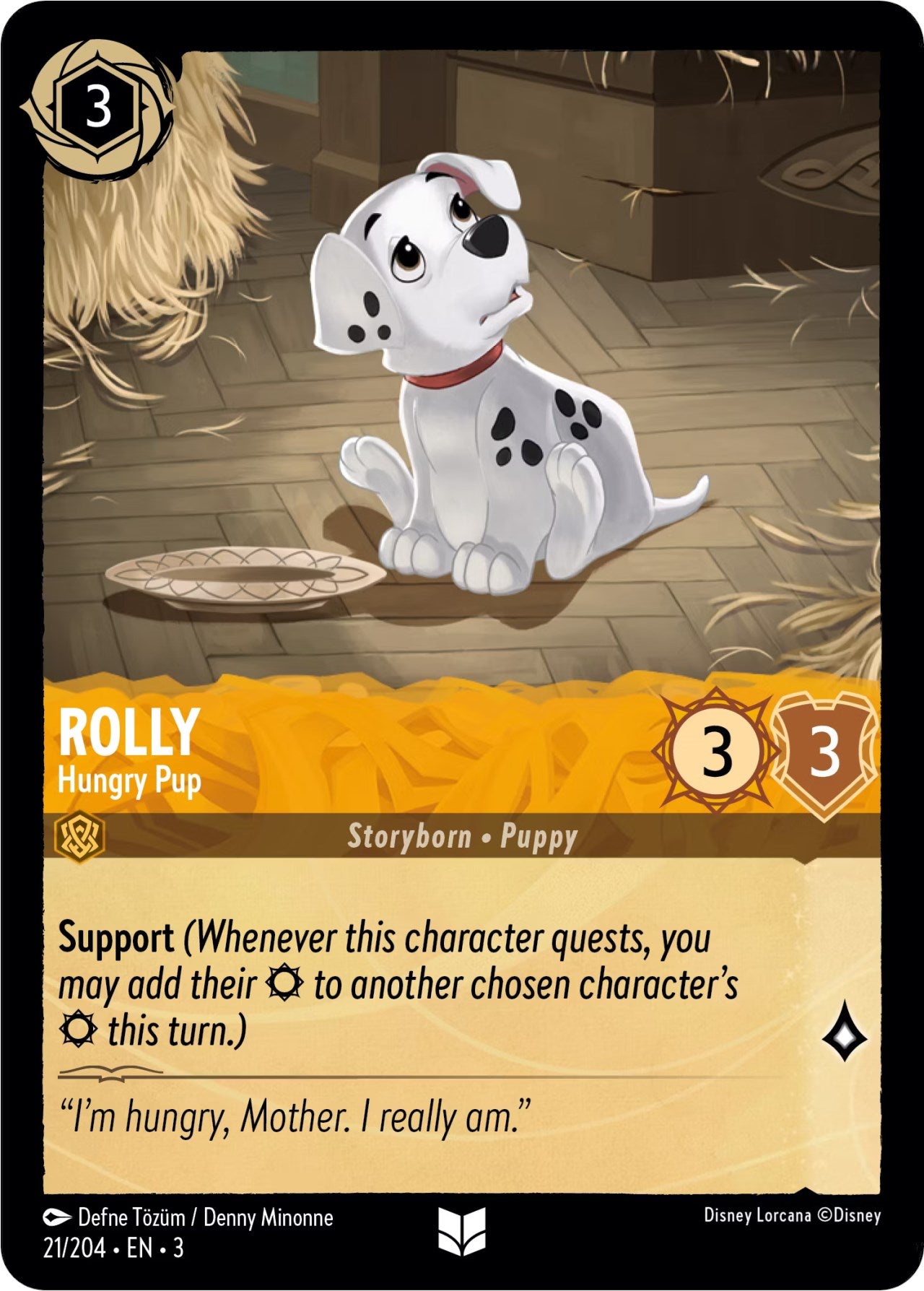 Rolly - Hungry Pup (21/204) [Into the Inklands] | Black Swamp Games