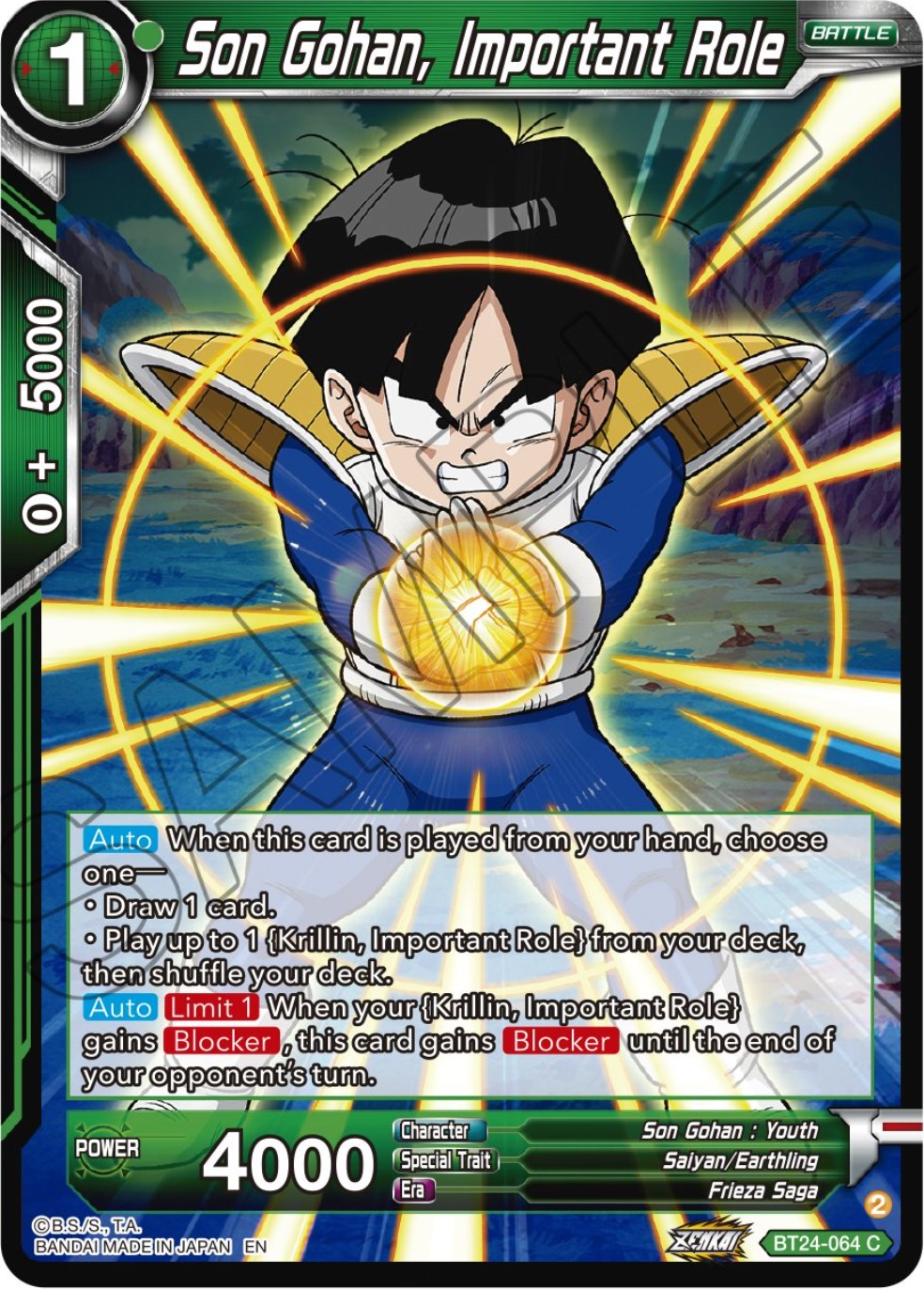 Son Gohan, Important Role (BT24-064) [Beyond Generations] | Black Swamp Games