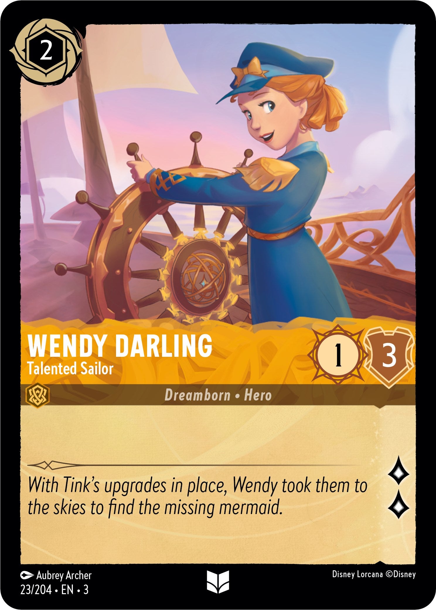 Wendy Darling - Talented Sailor (23/204) [Into the Inklands] | Black Swamp Games