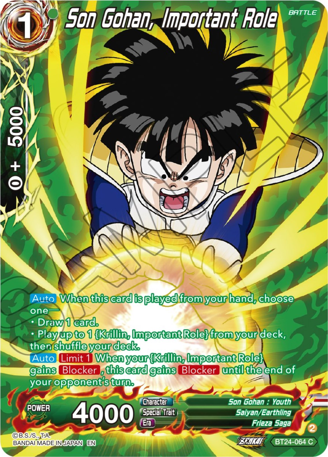 Son Gohan, Important Role (Collector Booster) (BT24-064) [Beyond Generations] | Black Swamp Games