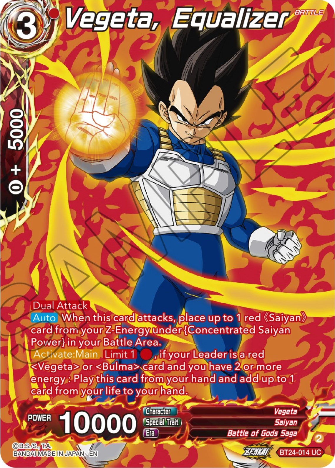 Vegeta, Equalizer (Collector Booster) (BT24-014) [Beyond Generations] | Black Swamp Games