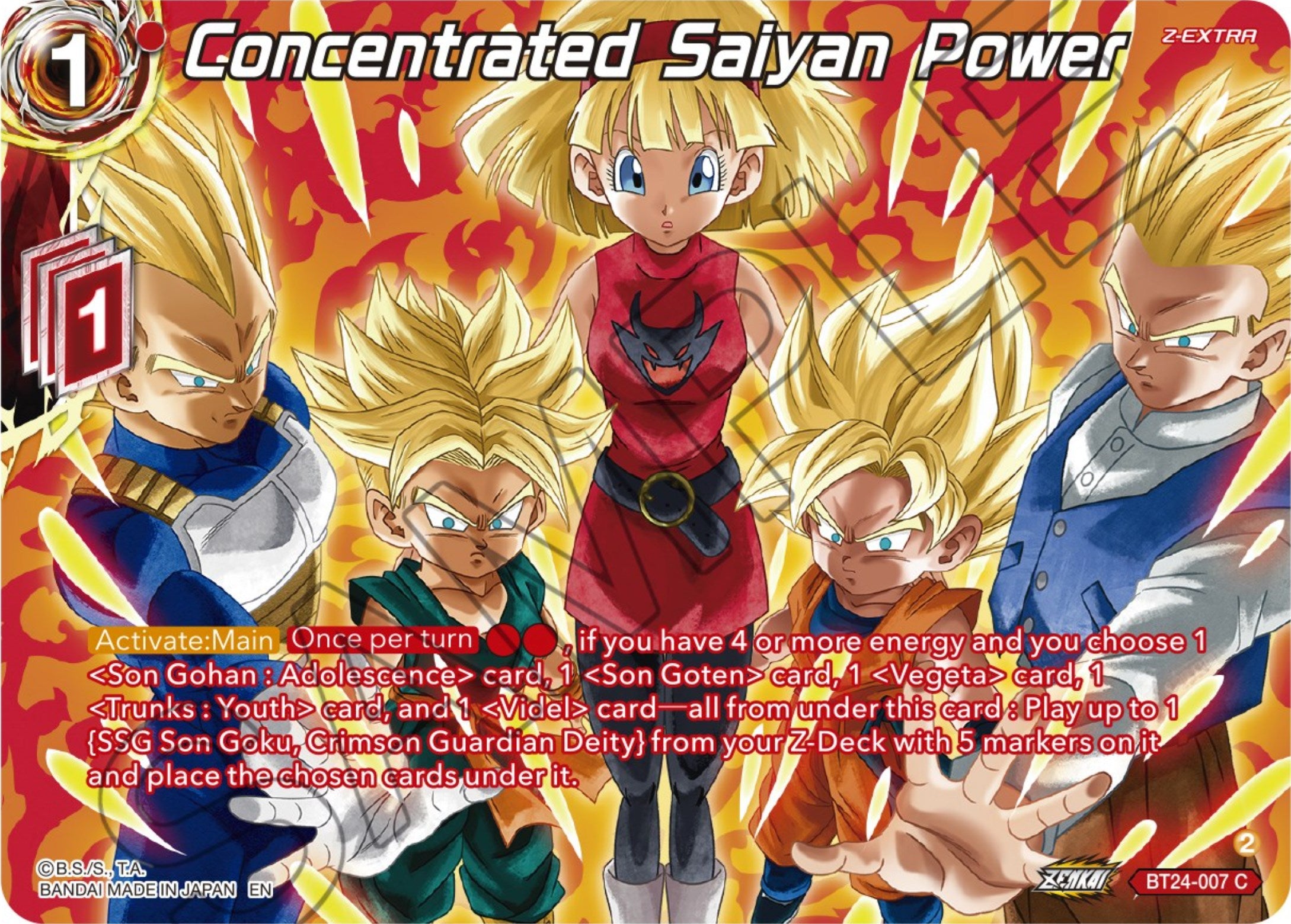 Concentrated Saiyan Power (Collector Booster) (BT24-007) [Beyond Generations] | Black Swamp Games