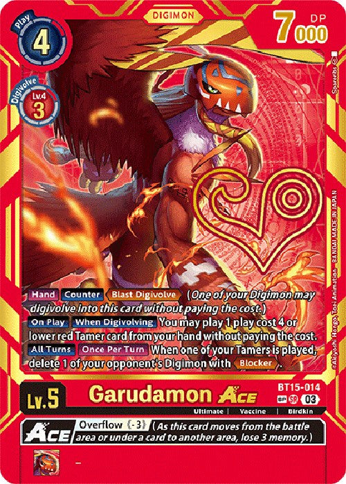 Garudamon Ace (Special Rare) [BT15-014] [Exceed Apocalypse] | Black Swamp Games