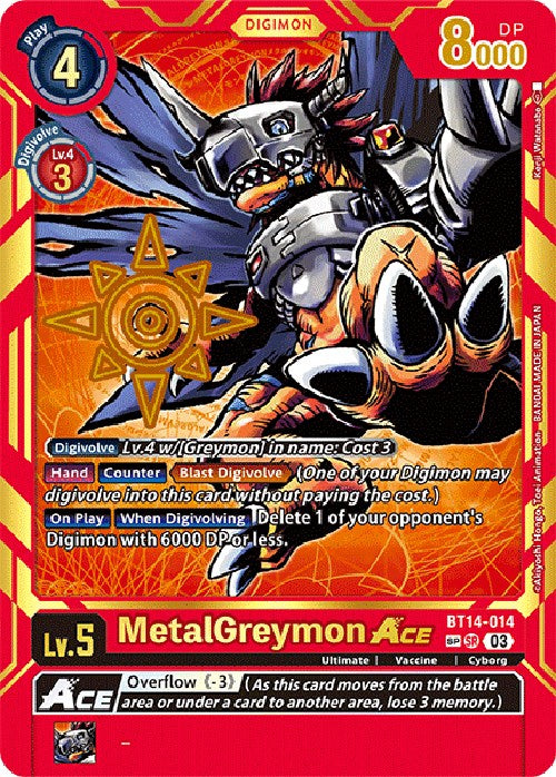 MetalGreymon Ace [BT14-014] [Exceed Apocalypse] | Black Swamp Games