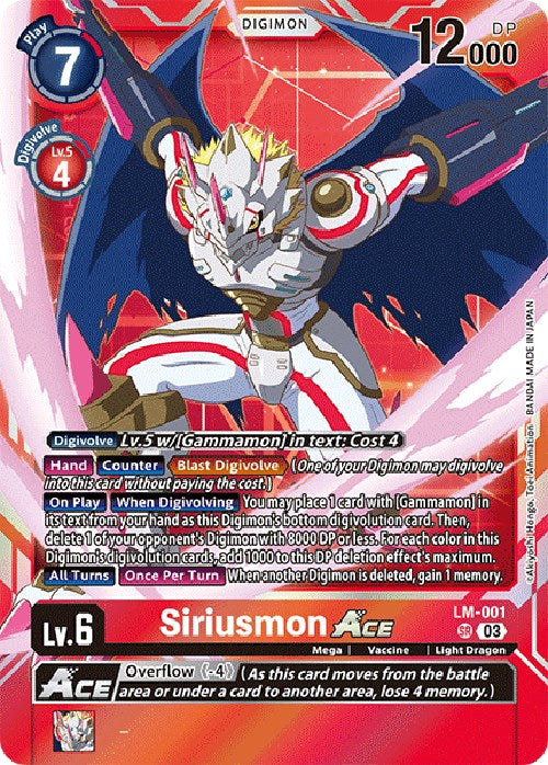 Siriusmon Ace [LM-001] (English Exclusive) [Exceed Apocalypse] | Black Swamp Games