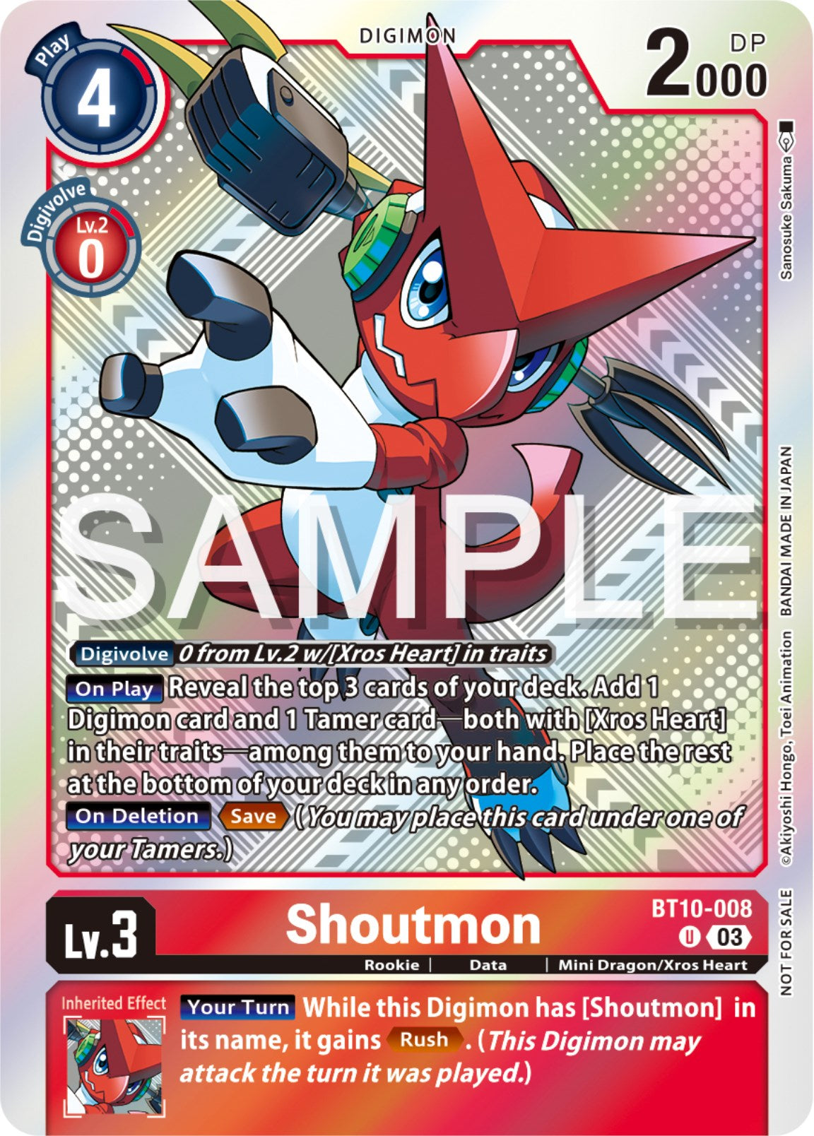 Shoutmon [BT10-008] (Exceed Apocalypse Pre-Release Winner) [Exceed Apocalypse Pre-Release Cards] | Black Swamp Games