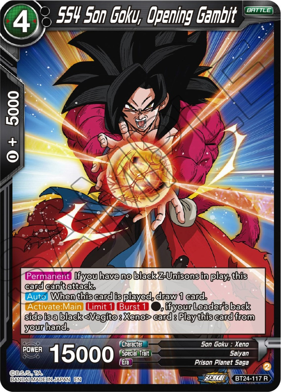 SS4 Son Goku, Opening Gambit (BT24-117) [Beyond Generations] | Black Swamp Games