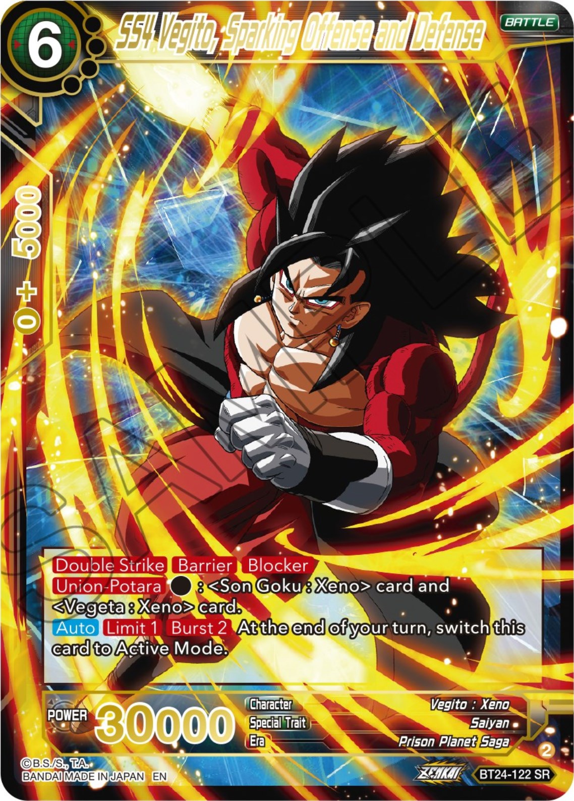 SS4 Vegito, Sparking Offense and Defense (BT24-122) [Beyond Generations] | Black Swamp Games