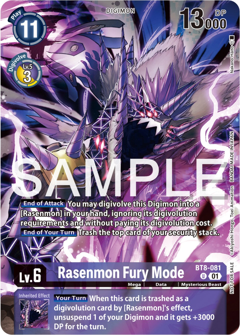 Rasenmon Fury Mode [BT8-081] (Official Tournament Pack Vol.12) [New Awakening Promos] | Black Swamp Games