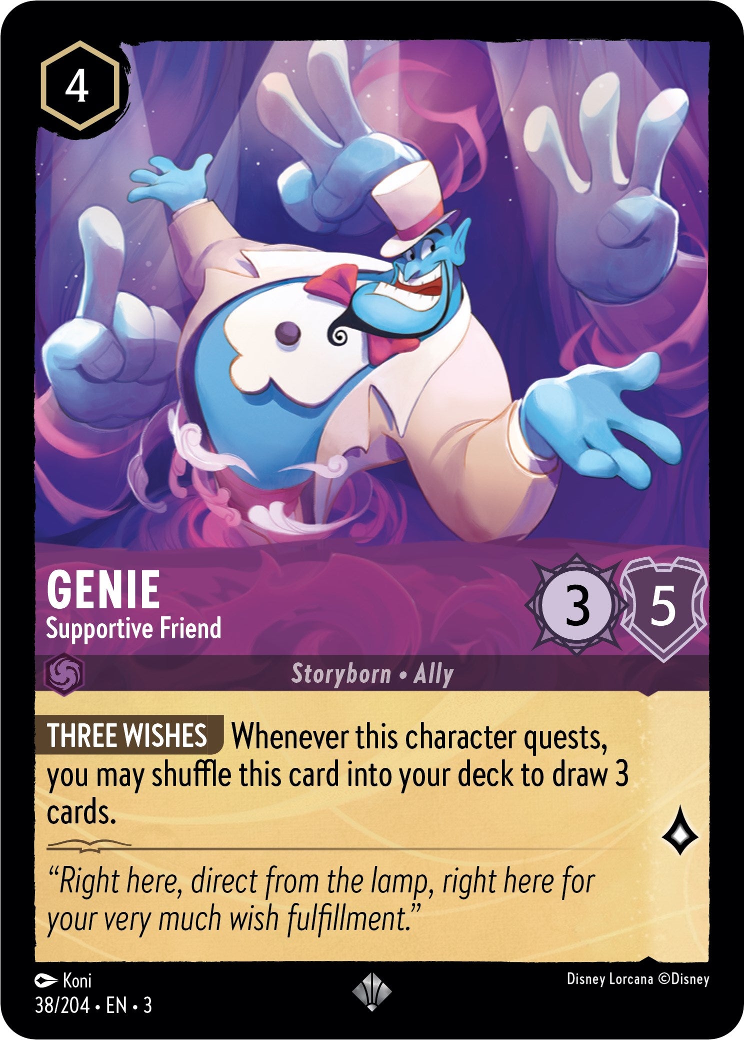 Genie - Supportive Friend (38/204) [Into the Inklands] | Black Swamp Games
