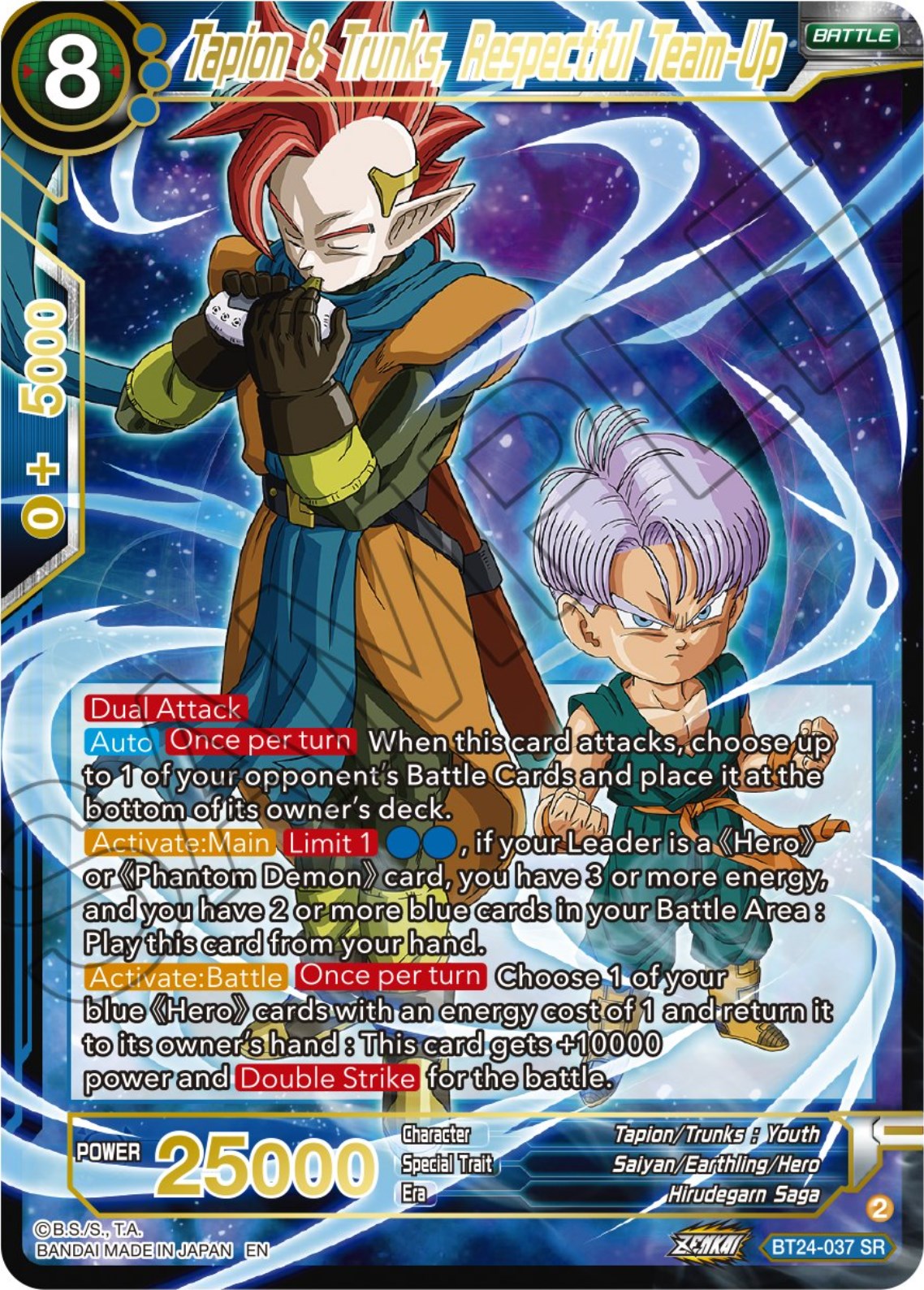 Tapin & Trunks, Respectful Team-Up (BT24-037) [Beyond Generations] | Black Swamp Games