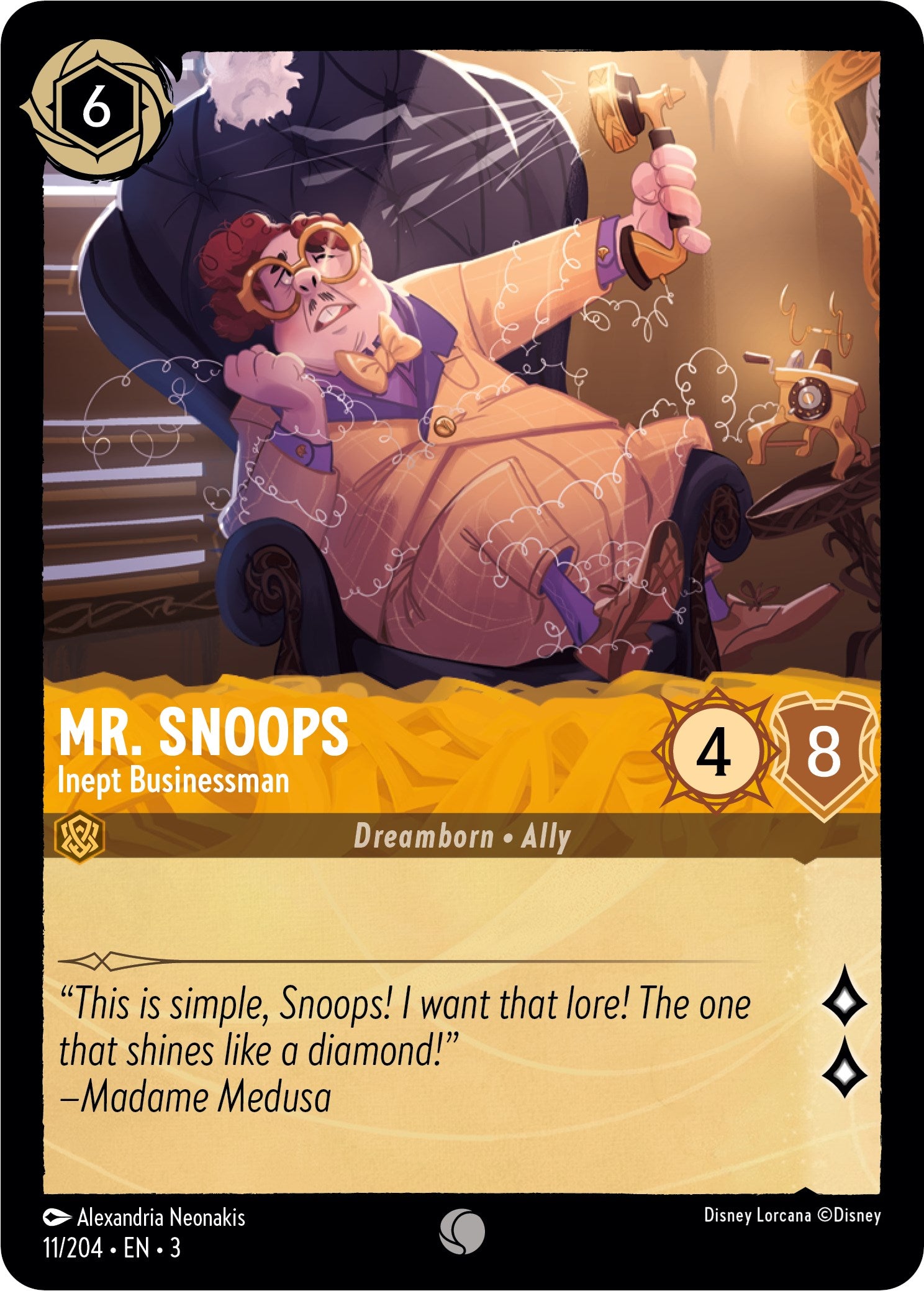 Mr. Snoops - Inept Businessman (11/204) [Into the Inklands] | Black Swamp Games