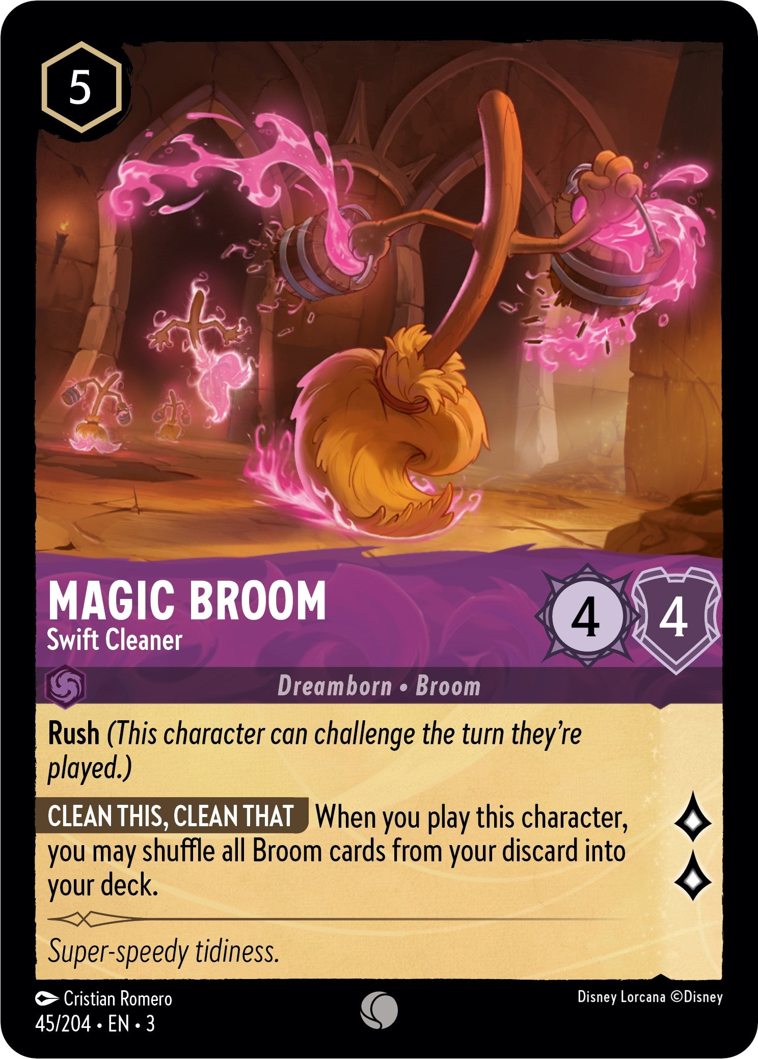 Magic Broom - Swift Cleaner (45//204) [Into the Inklands] | Black Swamp Games