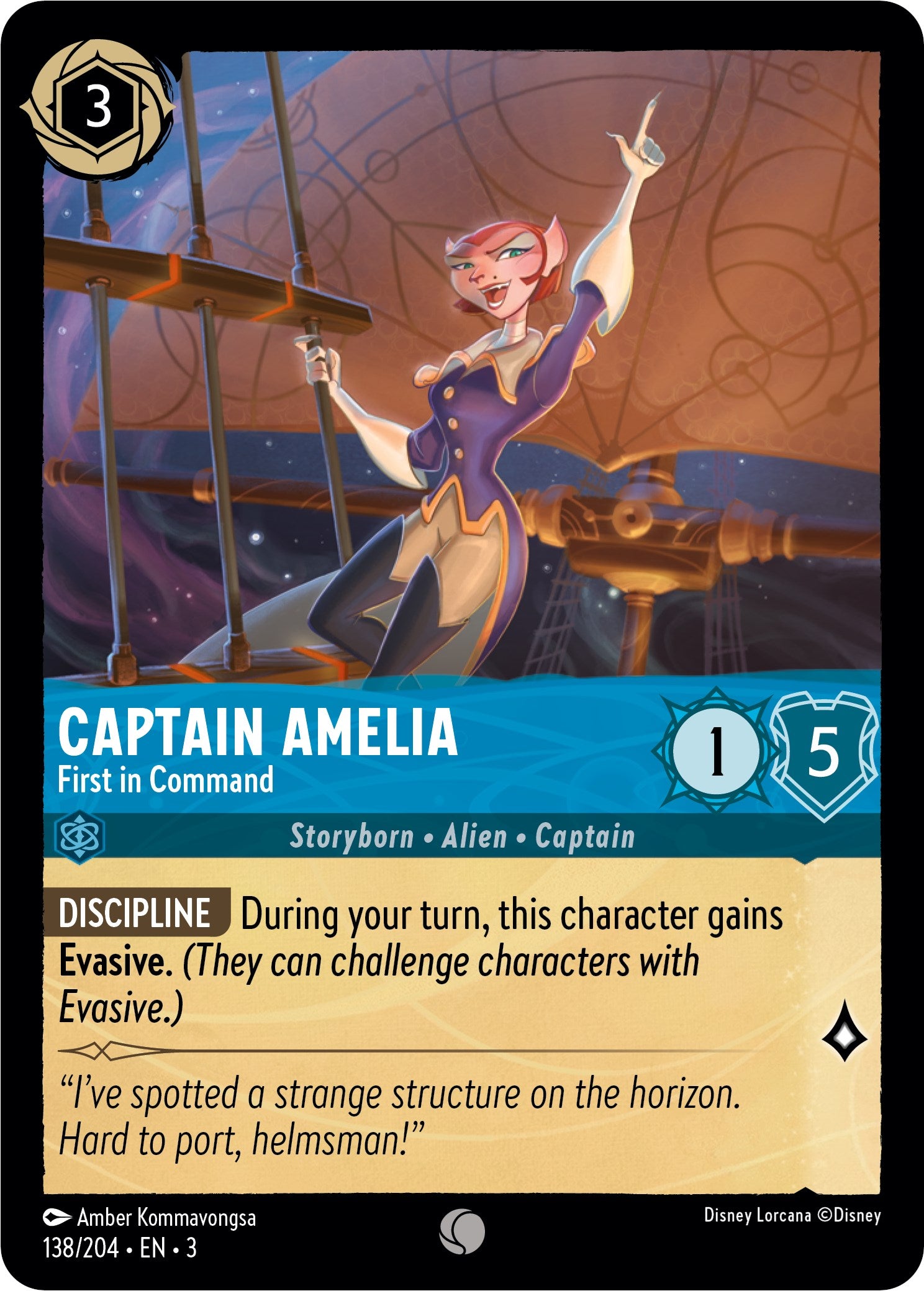 Captain Amelia - First in Command (138//204) [Into the Inklands] | Black Swamp Games