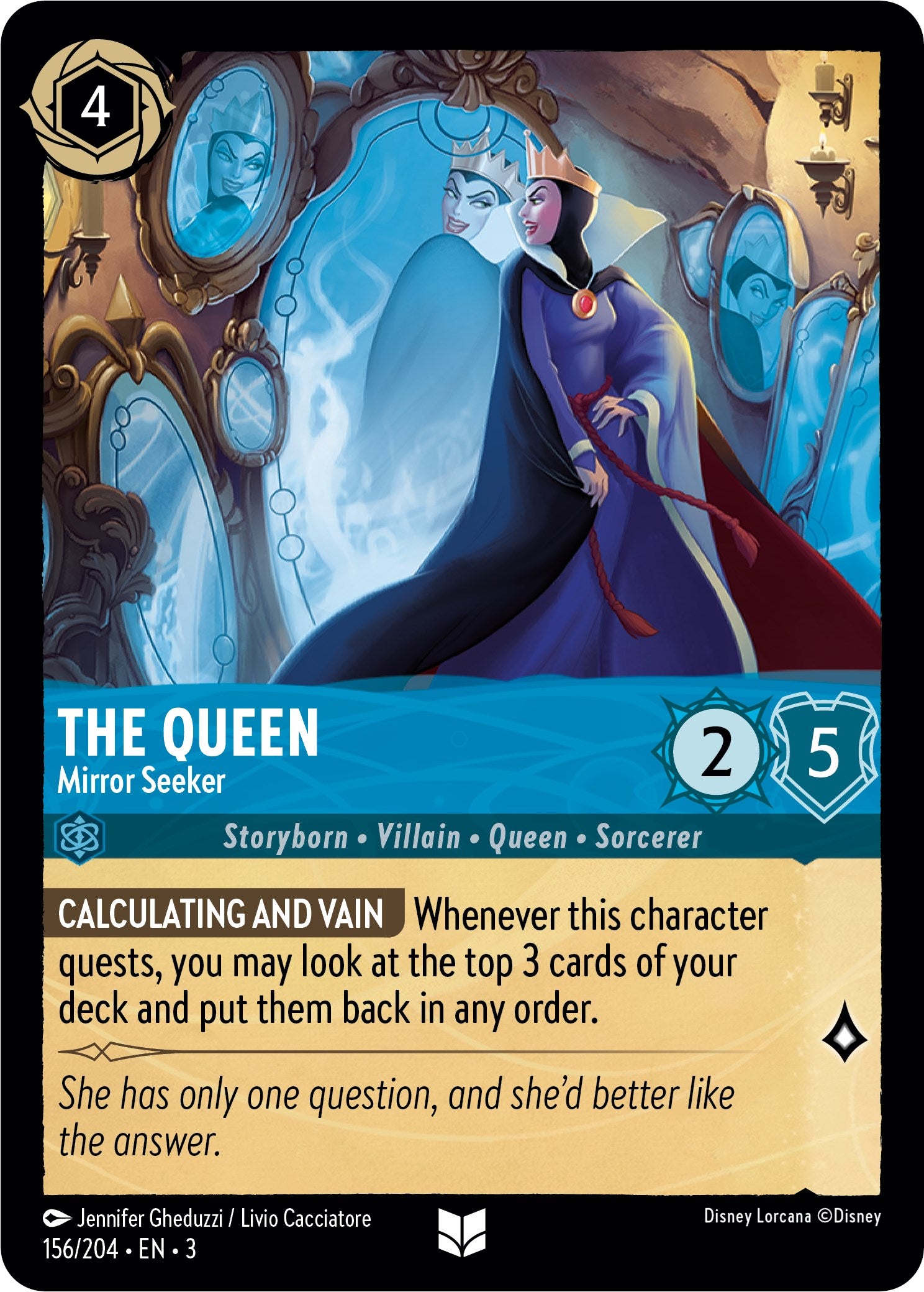 The Queen - Mirror Seeker (156/204) [Into the Inklands] | Black Swamp Games