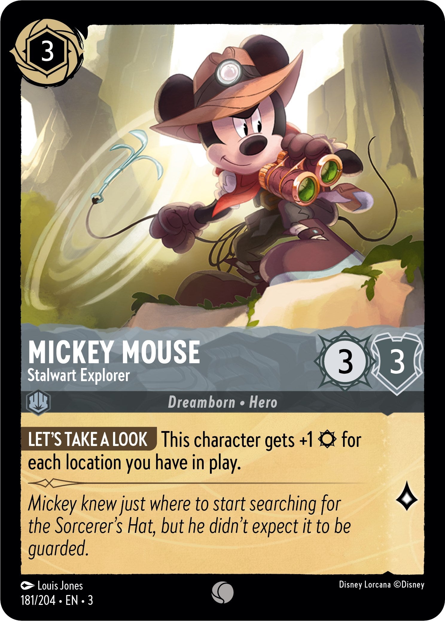 Mickey Mouse - Stalwart Explorer (181/204) [Into the Inklands] | Black Swamp Games