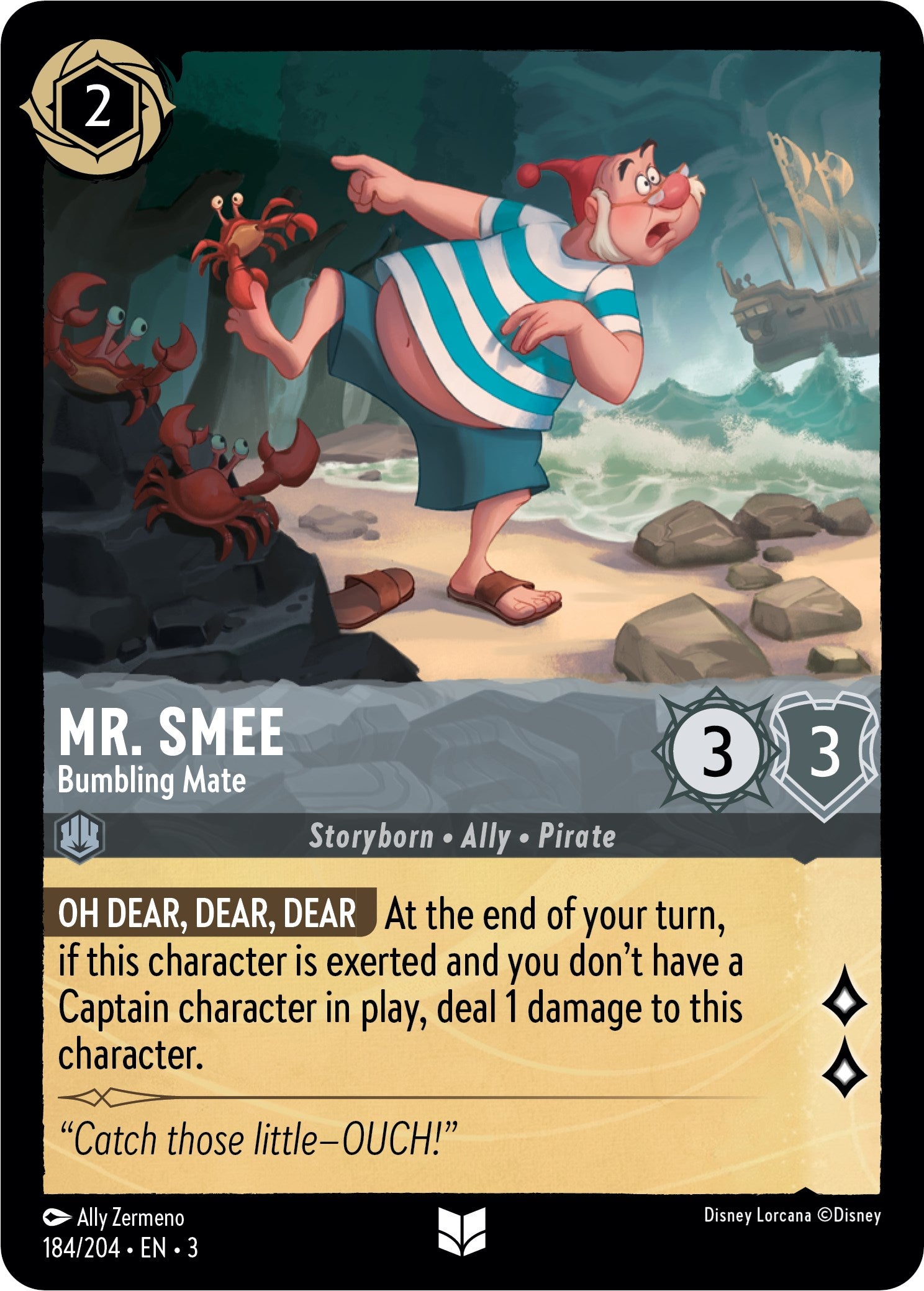 Mr. Smee - Bumbling Mate (184/204) [Into the Inklands] | Black Swamp Games