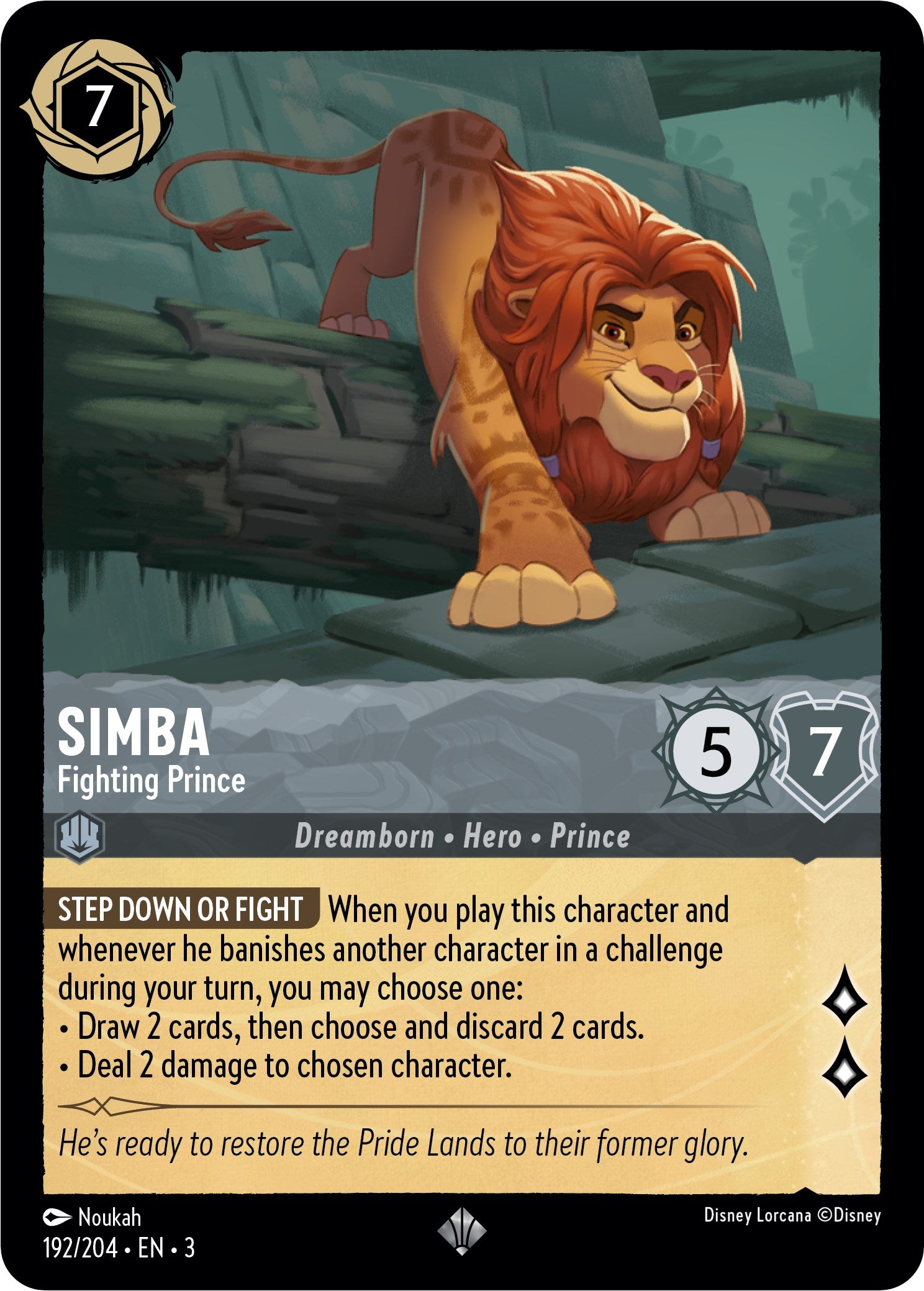 Simba - Fighting Prince (192/204) [Into the Inklands] | Black Swamp Games
