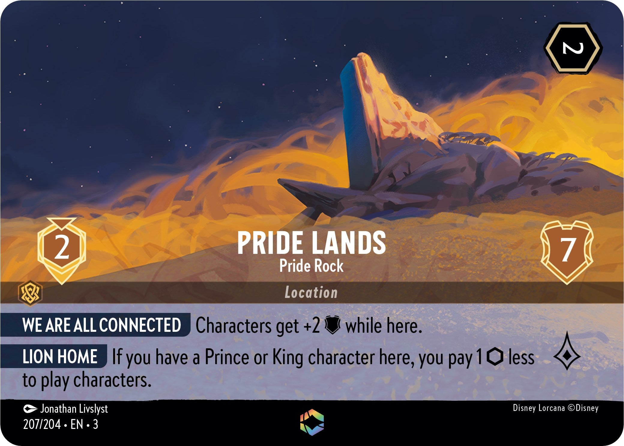Pride Lands - Pride Rock (Enchanted) (207/204) [Into the Inklands] | Black Swamp Games