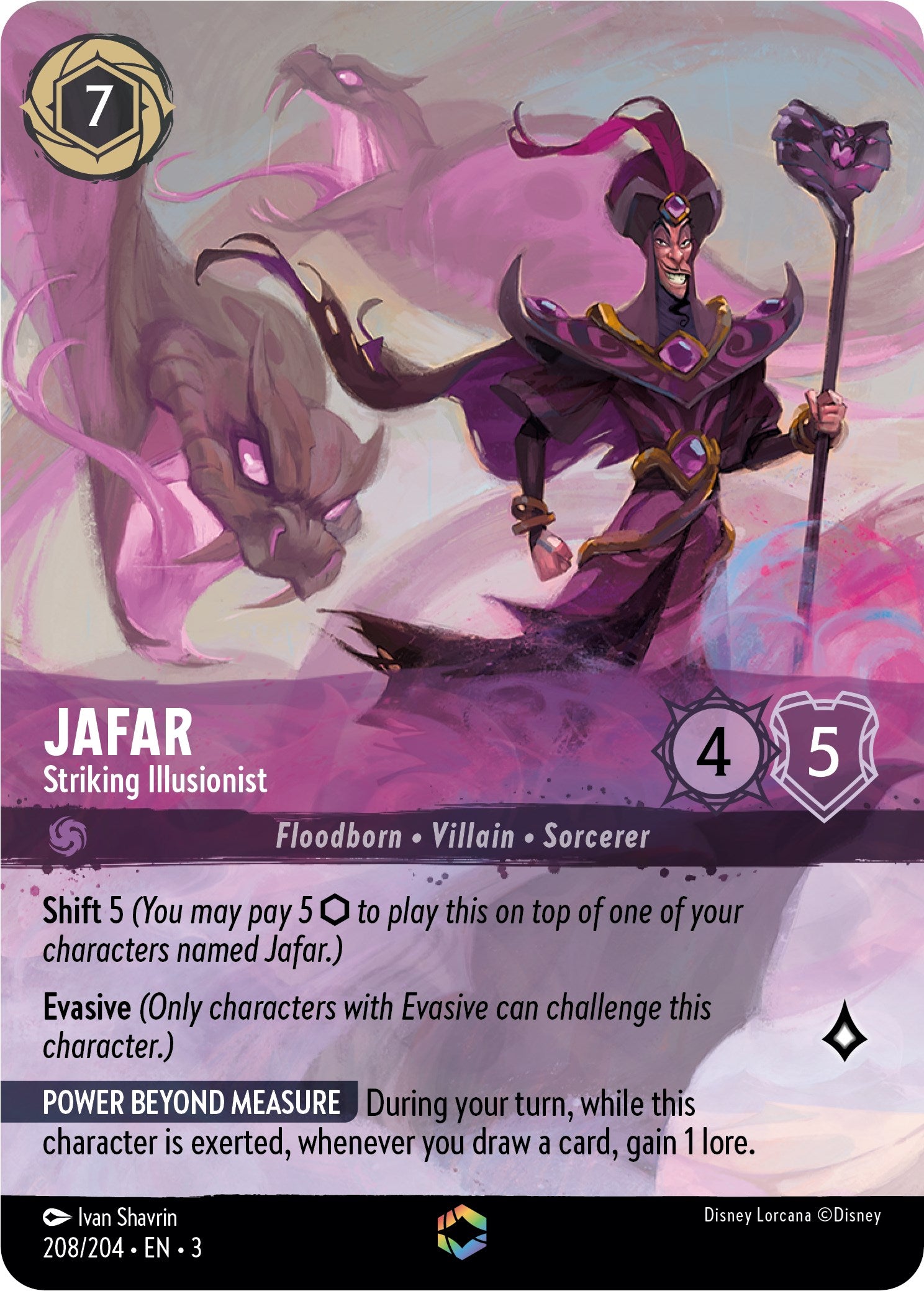 Jafar - Striking Illusionist (Enchanted) (208/204) [Into the Inklands] | Black Swamp Games