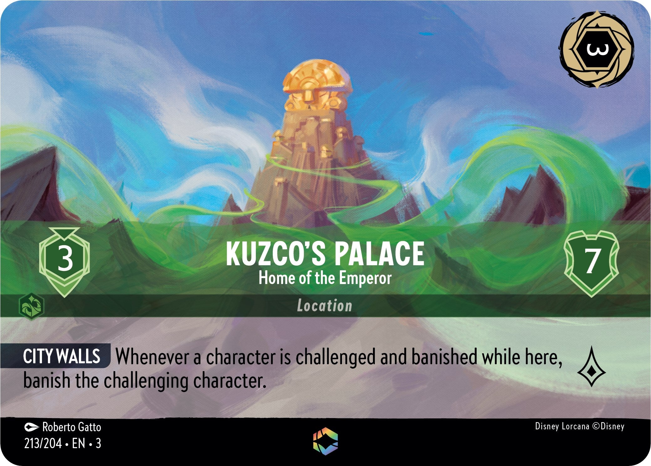 Kuzco's Palace - Home of the Emperor (Enchanted) (213/204) [Into the Inklands] | Black Swamp Games