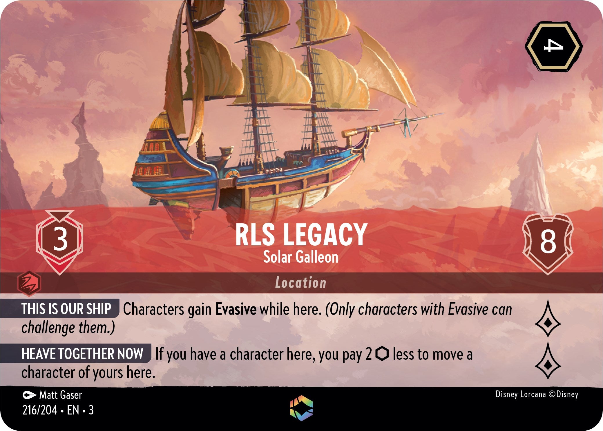 RLS Legacy - Solar Galleon (Enchanted) (216/204) [Into the Inklands] | Black Swamp Games