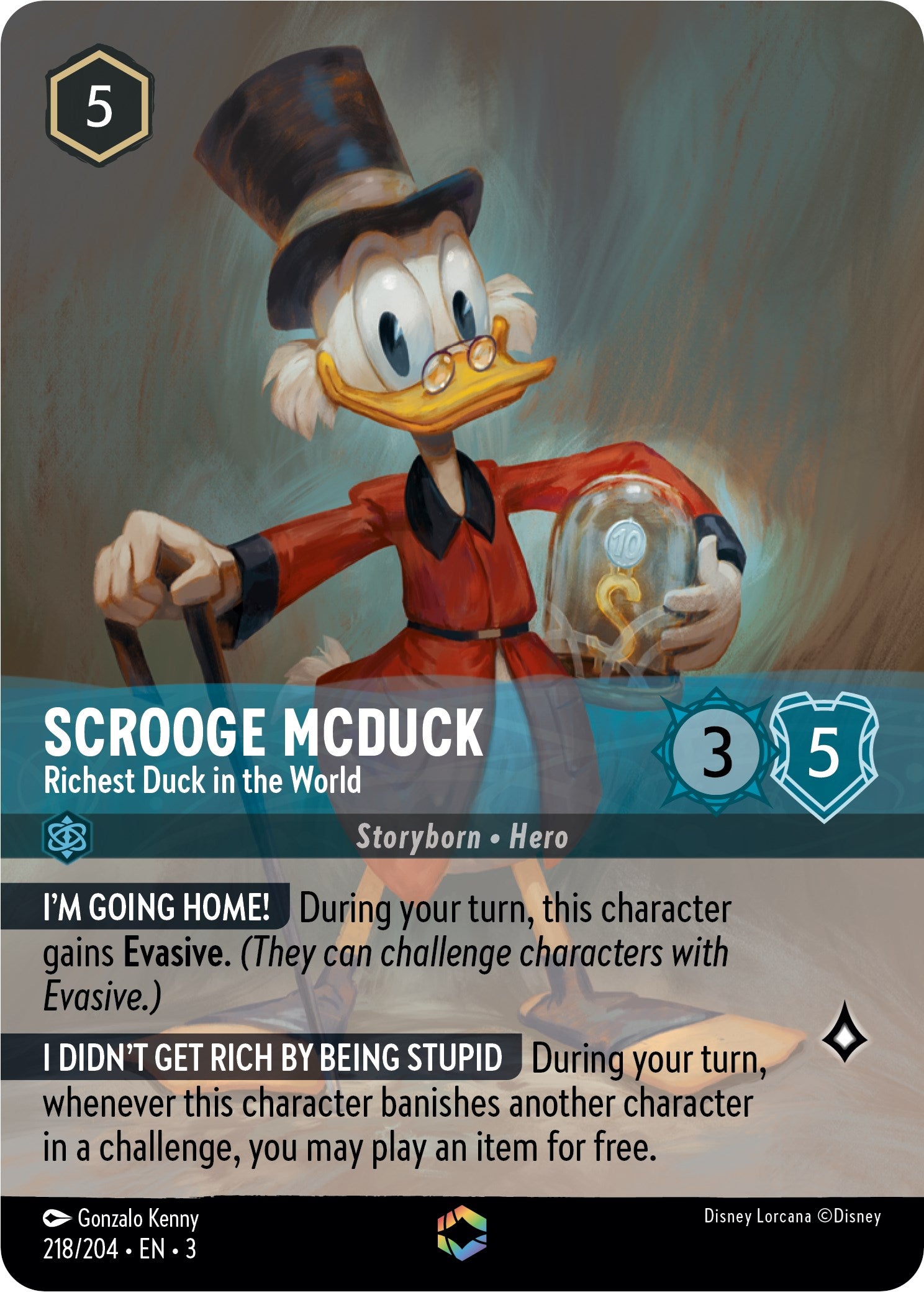 Scrooge McDuck - Richest Duck in the World (Enchanted) (218/204) [Into the Inklands] | Black Swamp Games
