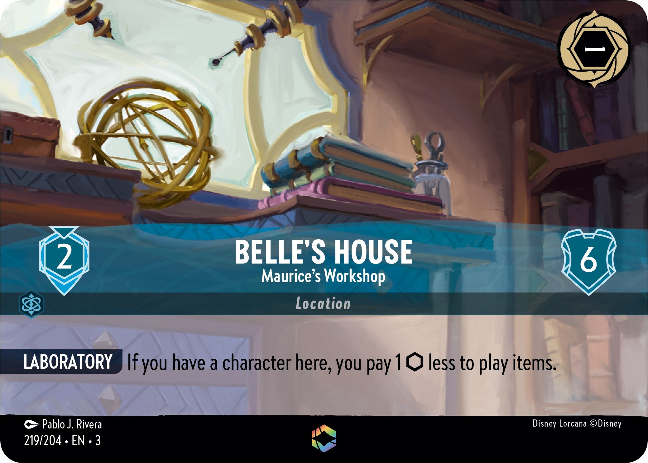 Belle's House - Maurice's Workshop (Enchanted) (219/204) [Into the Inklands] | Black Swamp Games