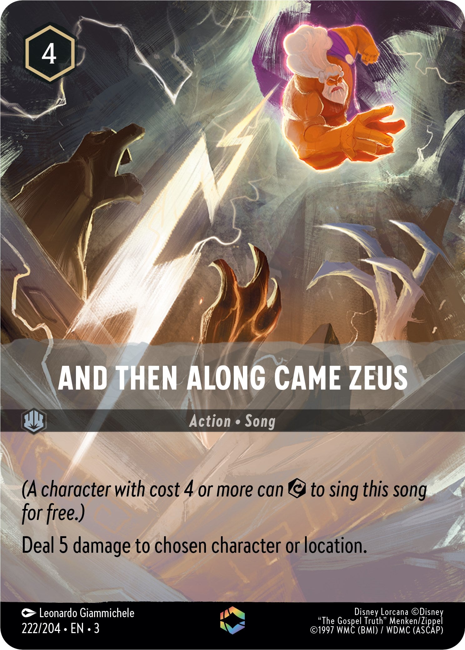 And Then Along Came Zeus (Enchanted) (222/204) [Into the Inklands] | Black Swamp Games