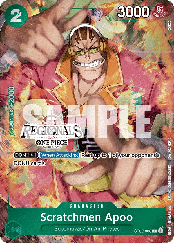 Scratchmen Apoo (Online Regional 2024) [Participant] [One Piece Promotion Cards] | Black Swamp Games