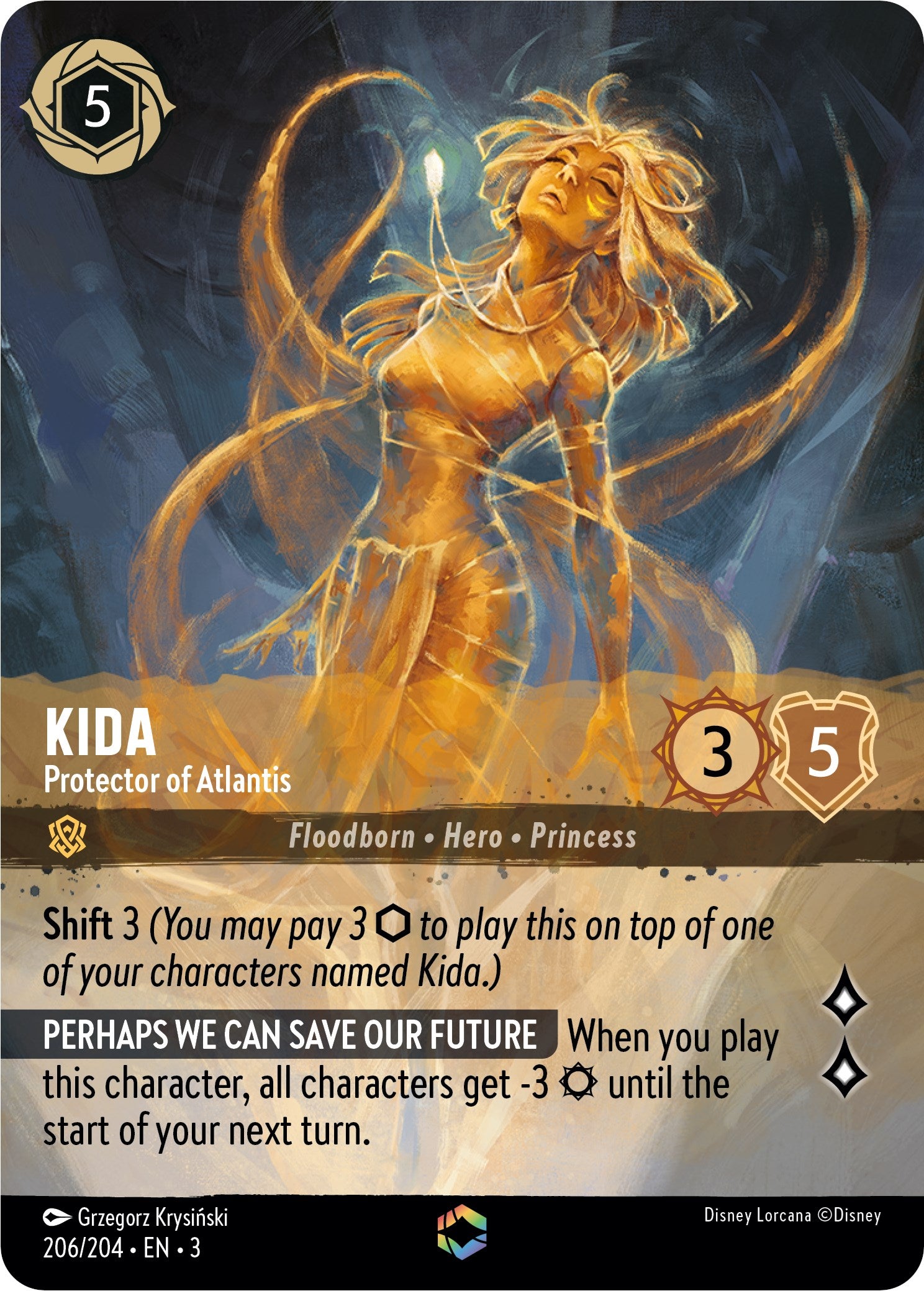 Kida - Protector of Atlantis (Enchanted) (206/204) [Into the Inklands] | Black Swamp Games