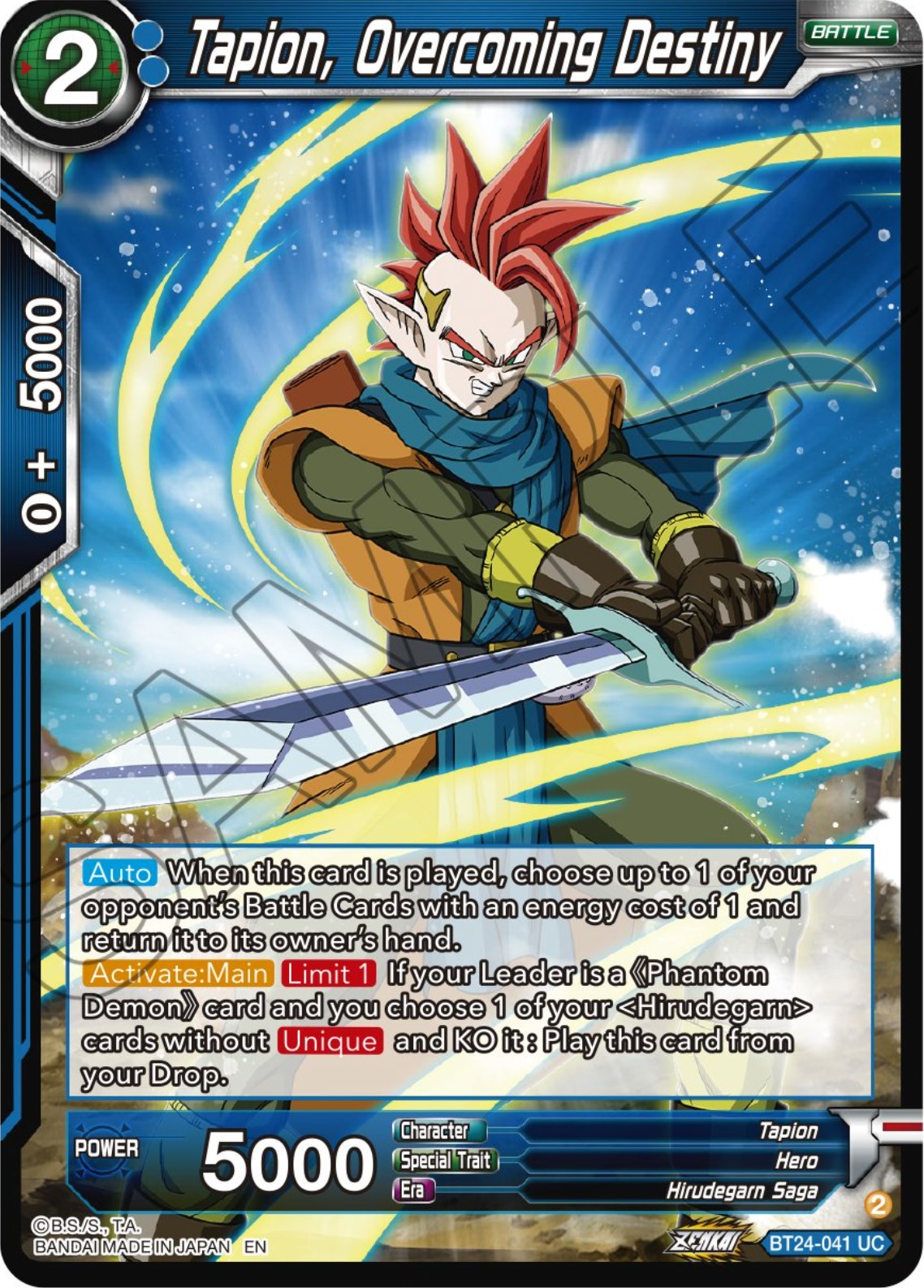 Tapion, Overcoming Destiny (BT24-041) [Beyond Generations] | Black Swamp Games