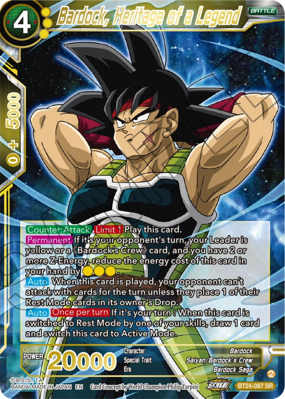 Bardock, Heritage of a Legend (BT24-087) [Beyond Generations] | Black Swamp Games