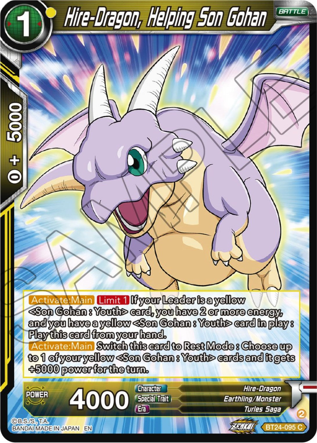 Hire-Dragon, Helping Son Gohan (BT24-095) [Beyond Generations] | Black Swamp Games