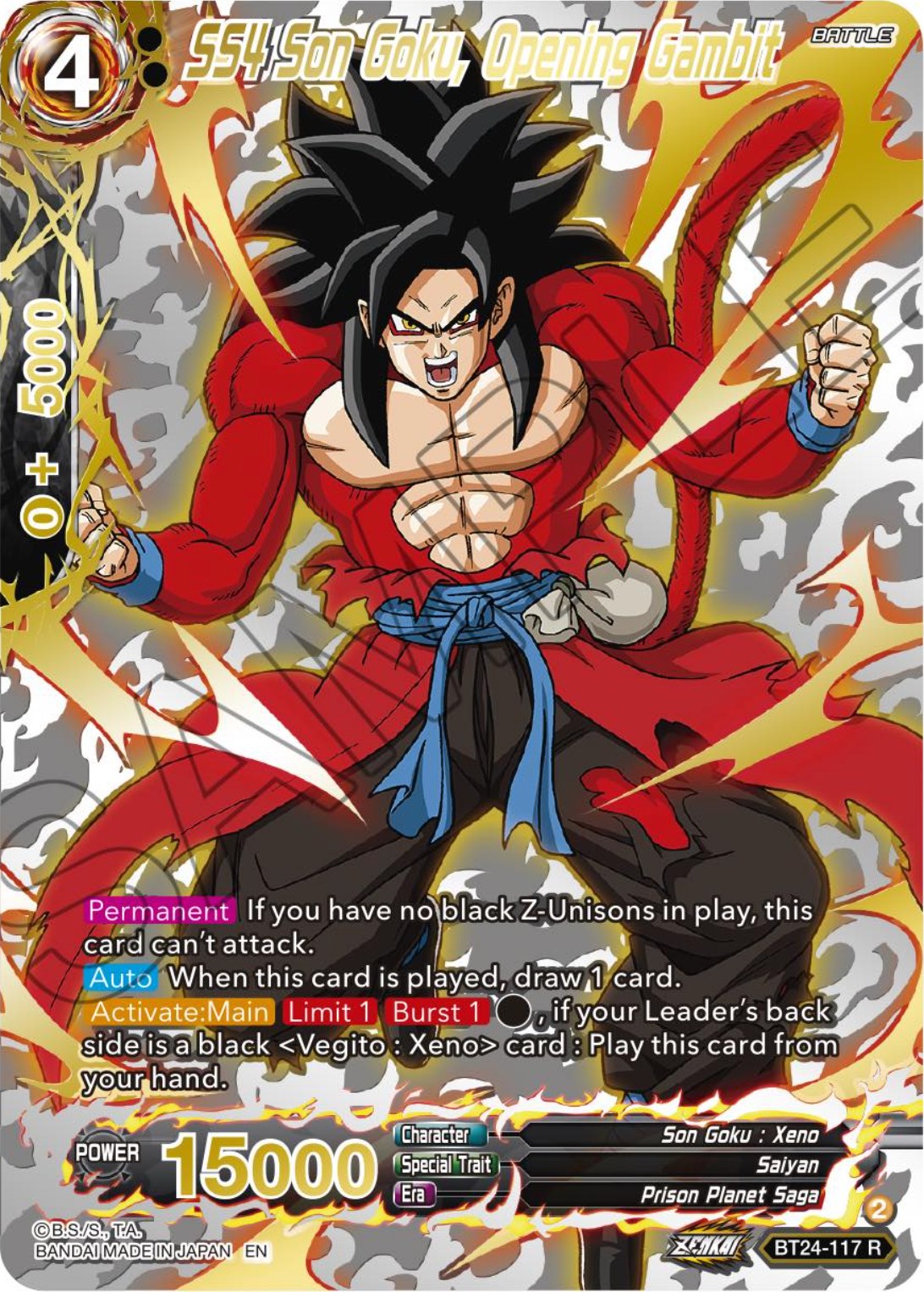 SS4 Son Goku, Opening Gambit (Collector Booster) (BT24-117) [Beyond Generations] | Black Swamp Games