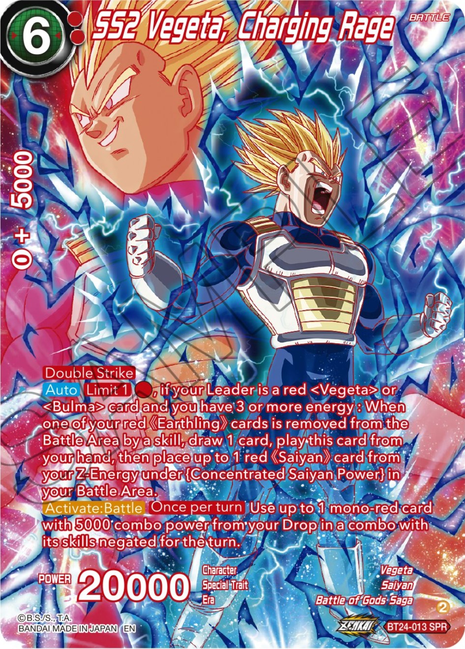 SS2 Vegeta, Charging Rage (SPR) (BT24-013) [Beyond Generations] | Black Swamp Games