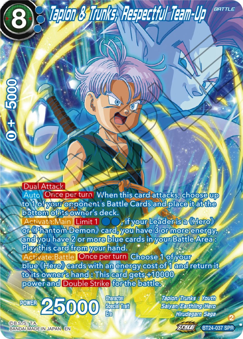 Tapin & Trunks, Respectful Team-Up (SPR) (BT24-037) [Beyond Generations] | Black Swamp Games