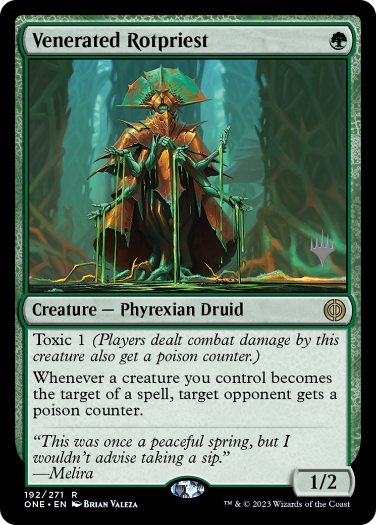 Venerated Rotpriest (Promo Pack) [Phyrexia: All Will Be One Promos] | Black Swamp Games