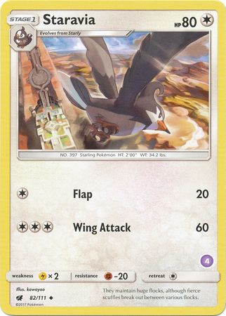 Staravia (82/111) (Deck Exclusive #4) [Sun & Moon: Trainer Kit - Alolan Sandslash] | Black Swamp Games