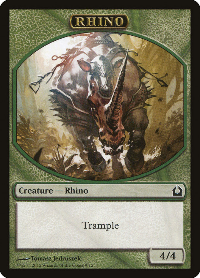 Rhino Token [Return to Ravnica Tokens] | Black Swamp Games