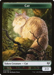 Dwarf Berserker // Cat Double-Sided Token [Kaldheim Tokens] | Black Swamp Games