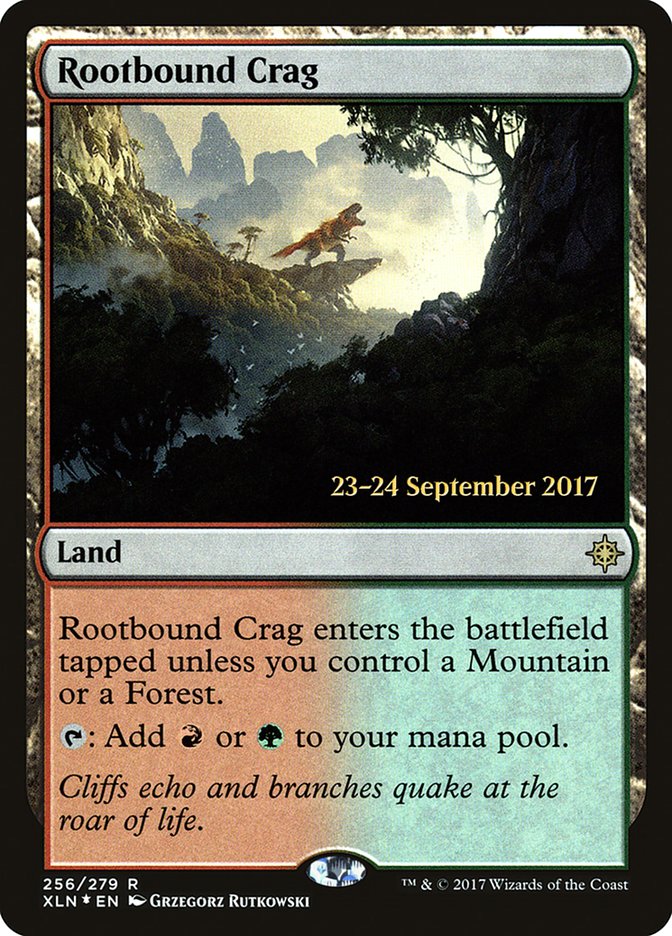 Rootbound Crag [Ixalan Prerelease Promos] | Black Swamp Games