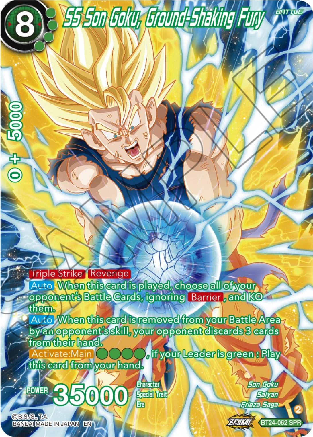 SS Son Goku, Ground-Shaking Fury (SPR) (BT24-062) [Beyond Generations] | Black Swamp Games