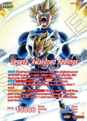 Vegeta // Vegeta, Awakened Feelings (SLR) (BT24-001) [Beyond Generations] | Black Swamp Games