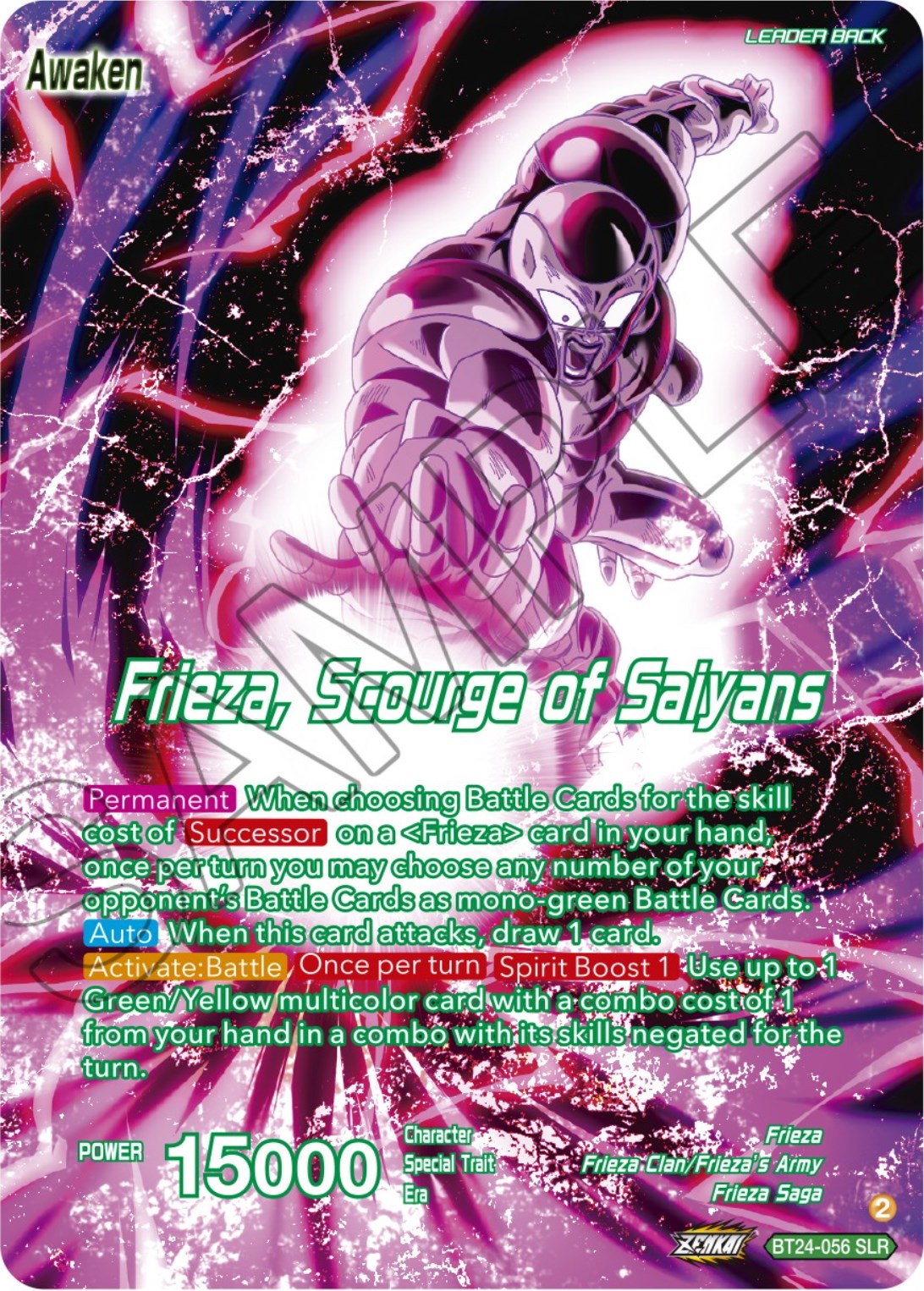 Frieza // Frieza, Scourge of Saiyans (SLR) (BT24-056) [Beyond Generations] | Black Swamp Games