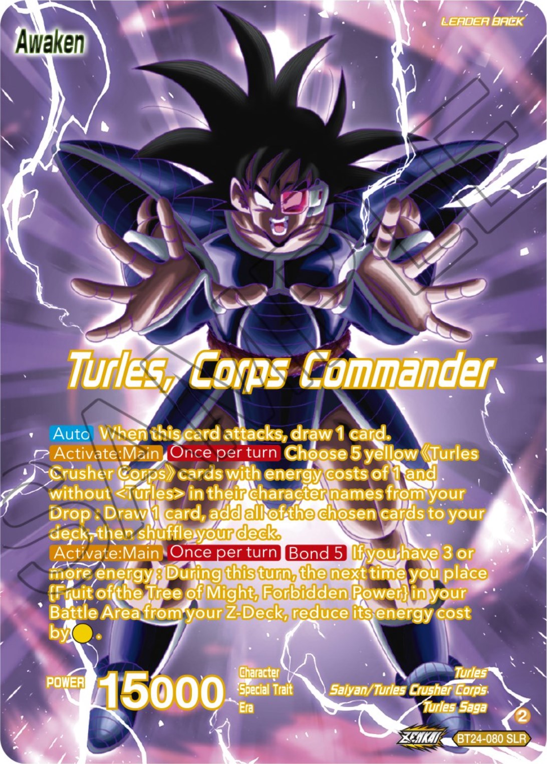 Turles // Turles, Corps Commander (SLR) (BT24-080) [Beyond Generations] | Black Swamp Games