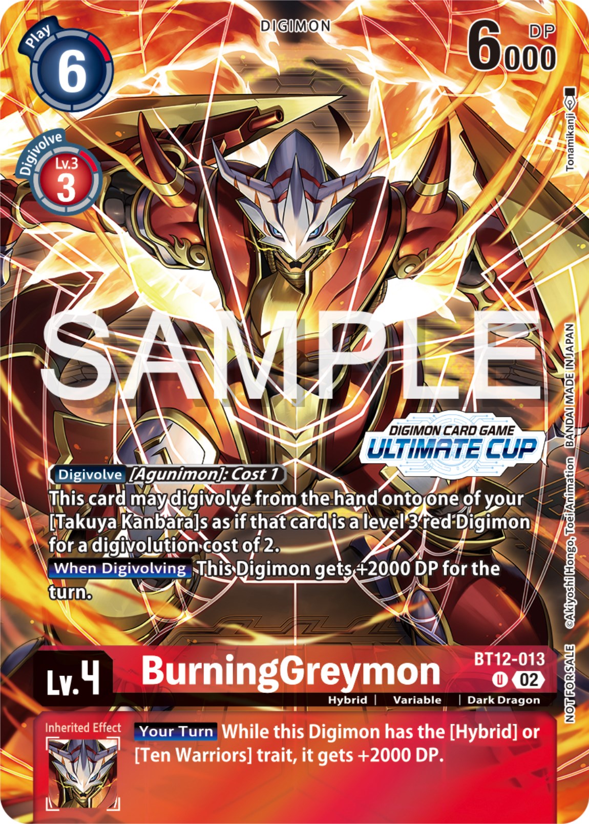 BurningGreymon [BT12-013] (Ultimate Cup 2024) [Across Time Promos] | Black Swamp Games