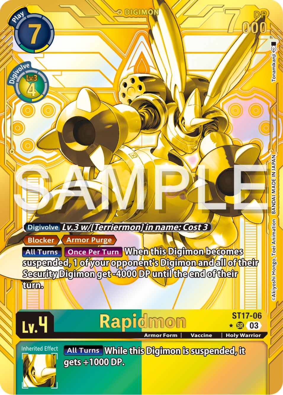 Rapidmon [ST17-06] (Gold) [Starter Deck: Double Typhoon Advanced Deck Set] | Black Swamp Games