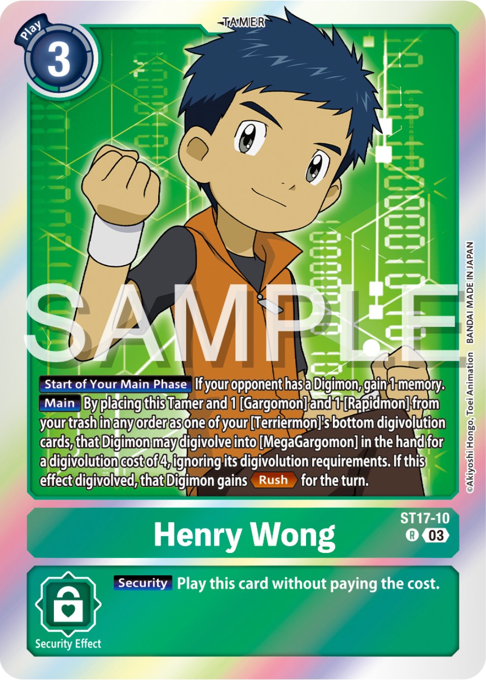 Henry Wong [ST17-10] [Starter Deck: Double Typhoon Advanced Deck Set] | Black Swamp Games