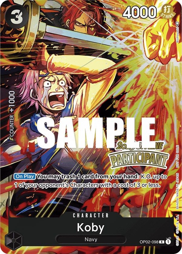 Koby (Offline Regional 2023) [Participant] [One Piece Promotion Cards] | Black Swamp Games